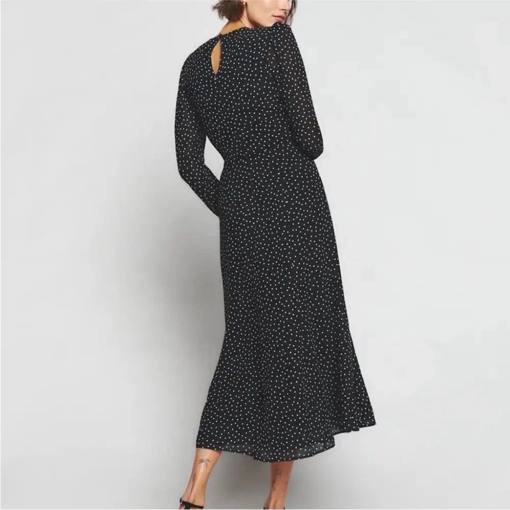 Reformation Black and White Long Sleeve Dress - Picture 2 of 7